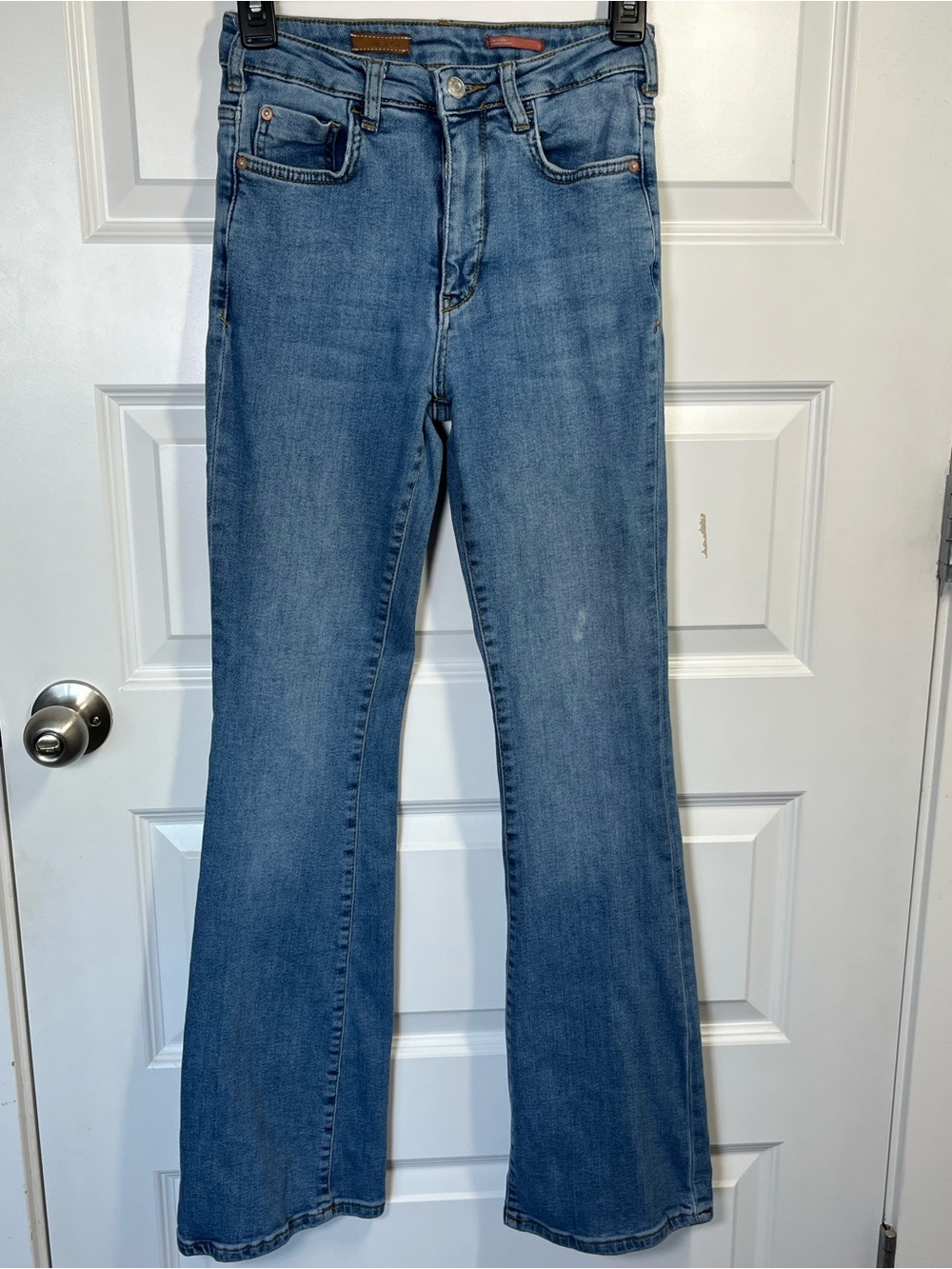 Pilcro Anthropologie Size 25 Blue Mid Rise Flare Jeans